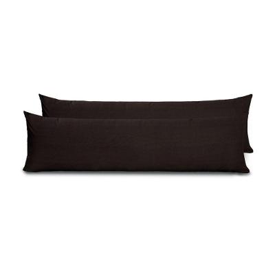 Kit 2 Fronhas Para Travesseiro De Corpo Slim 1,50cm X 50cm - Preto