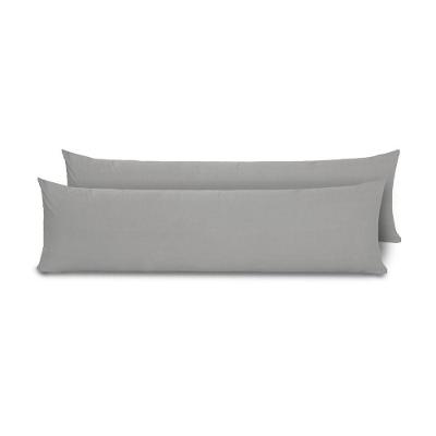 Kit 2 Fronhas Para Travesseiro De Corpo Slim 1,50cm X 50cm - Cinza