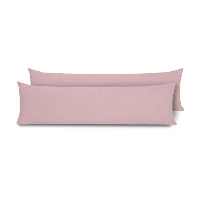 Kit 2 Fronhas Para Travesseiro De Corpo Slim 1,50cm X 50cm - Rose
