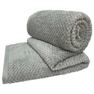 Cobertor Manta Queen Diamond 100% Poliéster Cinza