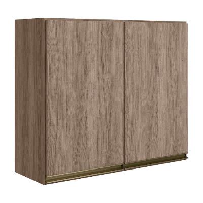 Armario Aereo 2 Portas Mdf 80 Cm Kali 12211 Carvalho Toq Carvalho Toq Nicioli