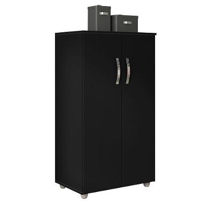 Armário Multiuso Rosana 2 Portas Preto - Ajl Móveis Preto