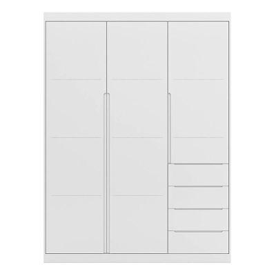 Guarda Roupa Infantil Pietra 3 Portas E 4 Gavetas Branco - Pr Baby Branco