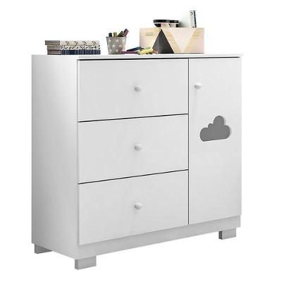 Cômoda Infantil Ane 1 Porta E 3 Gavetas Branco - Phoenix Baby Branco