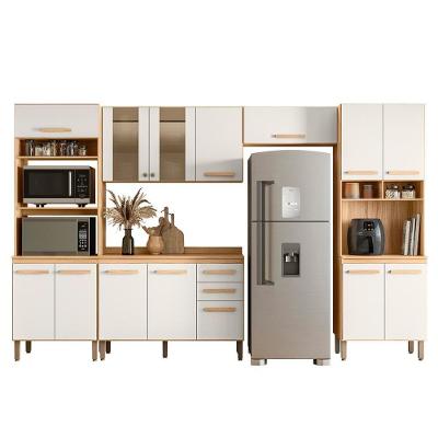 Cozinha Modulada Intenza Zoe 5 Peças Freijó-off White Cristal - Nicioli Freijó-off White Cristal