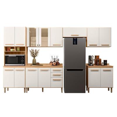 Cozinha Modulada Intenza Ravena 6 Peças Freijó-off White Cristal - Nicioli Freijó-off White Cristal