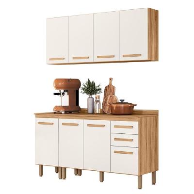Cozinha Modulada Intenza Lily 4 Peças Freijó-off White Cristal - Nicioli Freijó-off White Cristal