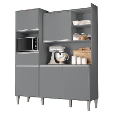 Cozinha Compacta Isabel 5 Portas E 1 Gaveta Cinza - Ajl Móveis Cinza