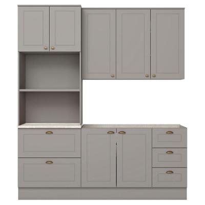 Cozinha Modulada 3 Pecas 120 Cm Ce759 Americana Cinza Calcare Henn