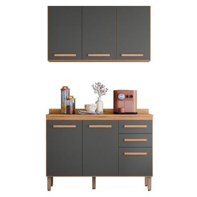 Cozinha Modulada Intenza Amore 2 Peças Freijó-chumbo - Nicioli Freijó-chumbo