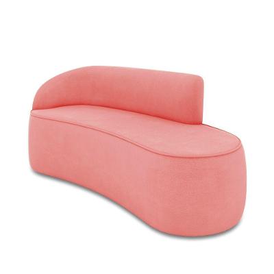 Sofá 3 Lugares Orgânico 180 Cm Morgan Suede Rosê D03 - D'rossi