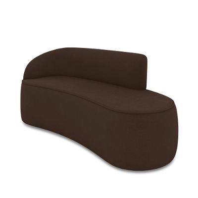 Sofá 3 Lugares Orgânico 180 Cm Morgan Suede Marrom D03 - D'rossi