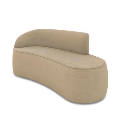Sofá 3 Lugares Orgânico 180 Cm Morgan Suede Marrom Rato D03 - D'rossi