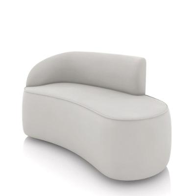Sofá 2 Lugares Orgânico 140 Cm Morgan Veludo Cinza D03 - D'rossi