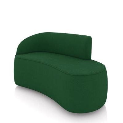 Sofá 2 Lugares Orgânico 140 Cm Morgan Suede Verde D03 - D'rossi