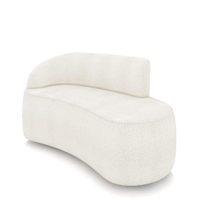 Sofá 2 Lugares Orgânico 140 Cm Morgan Bouclê Off White D03 - D'rossi