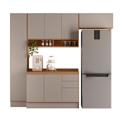 Cozinha Modulada Acácia Touch 4 Peças Ipê-fendy Com Rodapés - Nicioli Ipê-fendy