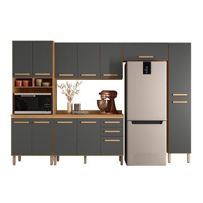 Cozinha Modulada Intenza Oni 5 Peças Freijó-chumbo - Nicioli Freijó-chumbo