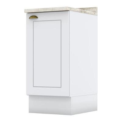 Balcão 1 Porta 40cm Americana Branco Com Tampo Calcare - Móveis Henn Branco-calcare