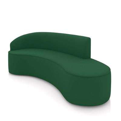 Sofá 4 Lugares Orgânico 220 Cm Morgan Veludo Verde D03 - D'rossi