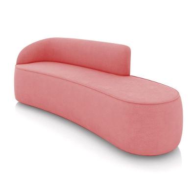 Sofá 4 Lugares Orgânico 220 Cm Morgan Suede Rosê D03 - D'rossi