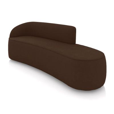 Sofá 4 Lugares Orgânico 220 Cm Morgan Suede Marrom D03 - D'rossi