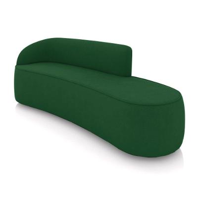 Sofá 4 Lugares Orgânico 220 Cm Morgan Suede Verde D03 - D'rossi