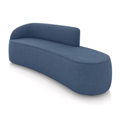Sofá 4 Lugares Orgânico 220 Cm Morgan Suede Azul Marinho D03 - D'rossi