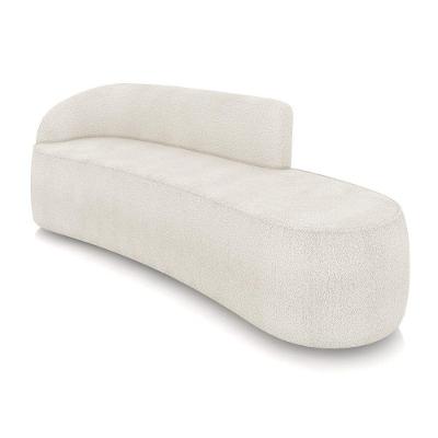 Sofá 4 Lugares Orgânico 220 Cm Morgan Bouclê Off White D03 - D'rossi