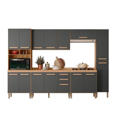 Cozinha Modulada Intenza Carolina 6 Peças Freijó-chumbo - Nicioli Freijó-chumbo