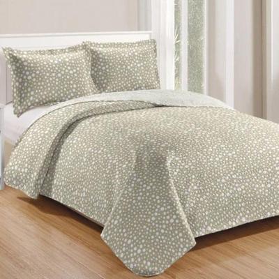 Kit Cobre Leito Colcha Daily Queen 3 Peças Dupla Face Estampado - Modelo 43 - 100% Poliéster