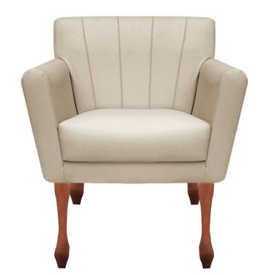 Poltrona Decorativa Clinicas Iza Retro Dritex sintetico Bege