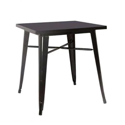 Mesa Tolix Iron 80x80cm Quadrada, Preta, Estilo Industrial Para Bar Ou Restaurante