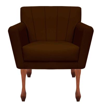 Poltrona Decorativa Clinicas Iza Retro Dritex sintetico Marrom