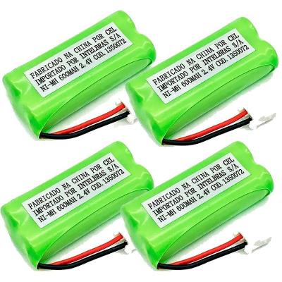 Kit 4 Baterias Telefone Intelbras 2,4v 600mah