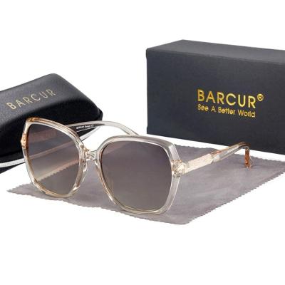 Óculos Polarizados Gradiente Fashion Borboleta Proteção Uv400 Bege Gradiente