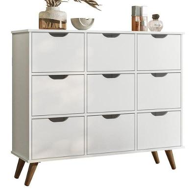 Nicho Organizador Retrô 1478 Com 9 Gavetas Branco - Qmovi Branco