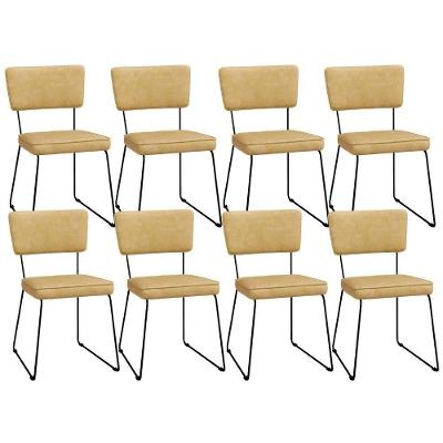 Kit 8 Cadeiras Decorativa Estofada Para Sala De Jantar Allana L02 Couríssimo Casco Fendi - Lyam Decor