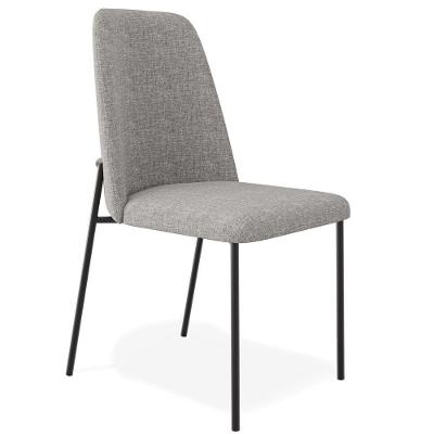 Cadeira Decorativa Estofada Para Sala De Jantar Bella L02 Linho Cinza Escuro - Lyam Decor