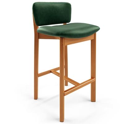 Banqueta Alta Para Cozinha Sala De Jantar Bar Dara L02 Couríssimo Verde Musgo - Lyam Decor