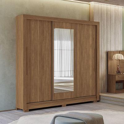 Guarda-roupa Casal 204cm 3 Pt 9 Gv C Esp Arnaut Estilo Mm Jatoba