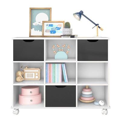 Nicho Organizador 1478 Com 3 Gavetas Branco-preto - Qmovi Branco-preto