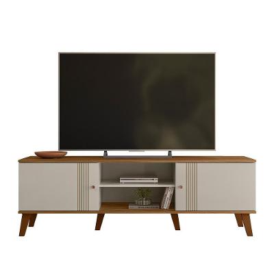 Rack Bancada Denver 160cm Off White-nature Para Tv Até 65? - Peternella Móveis Off White-nature