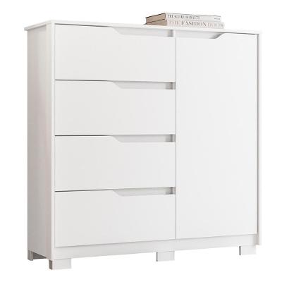 Cômoda Sole 1 Porta E 4 Gavetas Flex Branco - Móveis Albatroz Branco