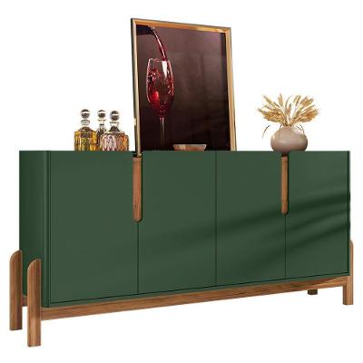Buffet Aparador Lizz 170cm 4 Portas Verde Oliva-cedro - Casa D Verde Oliva-cedro