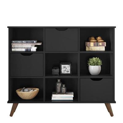 Nicho Organizador Retrô 1478 Com 3 Gavetas Preto - Qmovi Preto