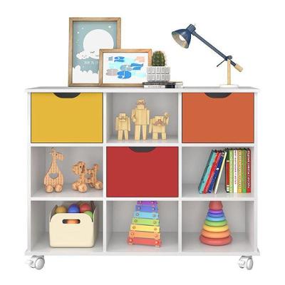 Nicho Organizador 1478 Com 3 Gavetas Branco-colorido - Qmovi Branco-colorido