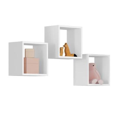 Kit 3 Nichos De Parede Decorativo Louise Branco - Ajl Móveis Branco