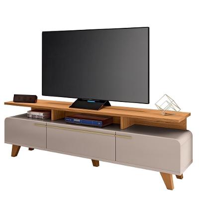 Rack Bancada Essenza 2.0 Off White-cinamomo Para Tv Até 70? - Hb Móveis Off White-cinamomo