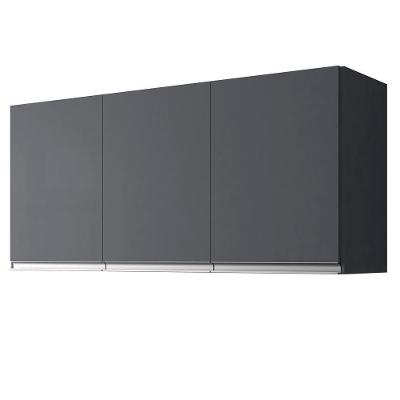 Armário Aéreo Andréia 120cm 3 Portas Cinza - Ajl Móveis Cinza